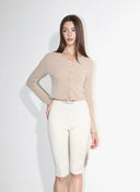CROP BUTTON CARDIGAN